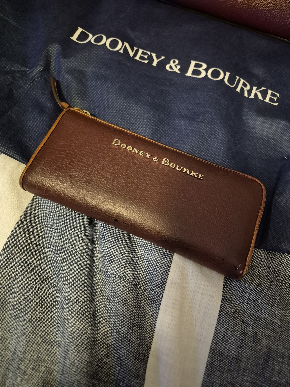 Dooney & Bourke Brown Zip Wallet